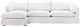 Dovetail Furniture Otis 2-Piece Easton White Left-Arm Facing Sofa Sectional and Chaise-0