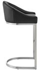 Armen Living Katherine Black/Brushed Stainless Steel Counter Stool-2