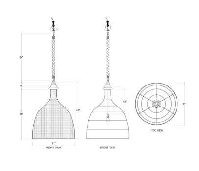 Bramble Customizable Hampton Extra Large Pendant-1