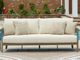 Signature Design by Ashley® Serene Bay Dark Brown/White Aluminum/Fabric Outdoor Sofa-4