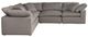 Moe's Home Collection Terra Condo Classic 5-Piece Light Grey L-Shaped Modular Sectional-0