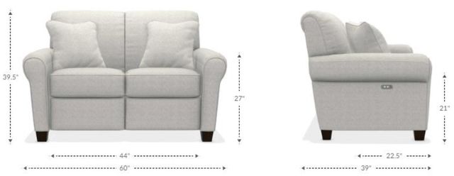 La-Z-Boy® Bennett duo® Charcoal Power Reclining Loveseat-4