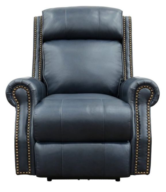 BarcaLounger® Blair Shoreham Blue Leather Power Recliner-2