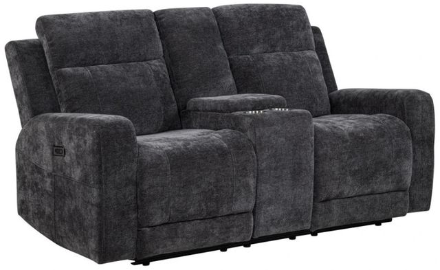 Coaster® Kennett Dark Gray Power Reclining Loveseat-0