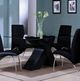 ACME Furniture Pervis Clear Dining Table with Black Base-1