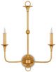 Currey & Company Nottaway Contemporary Gold Leaf Large Wall Sconce-1