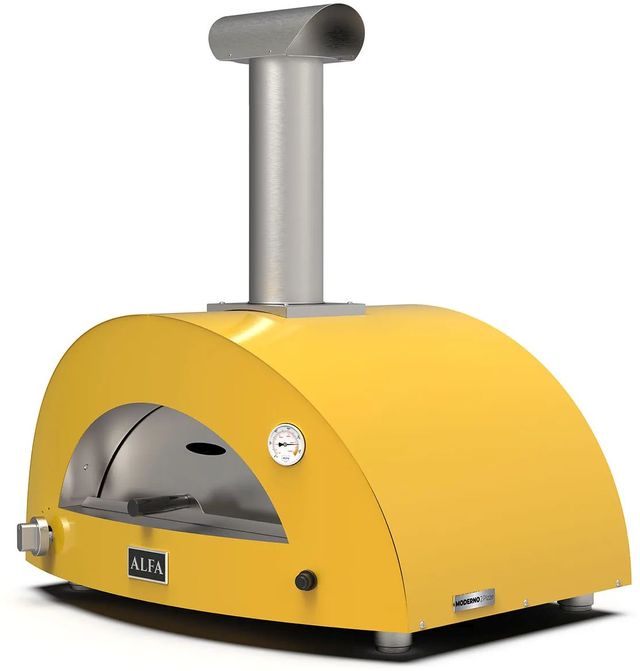 Alfa Moderno 2 Pizze 38" Fire Yellow Wood Pizza Oven-1