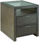 Magnussen Home® Merrick Homestead Brown End Table with Glass Top Insert-0