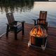 Breeo® X Series Black Poly Lumber/Stainless Steel Outdoor Chair-1