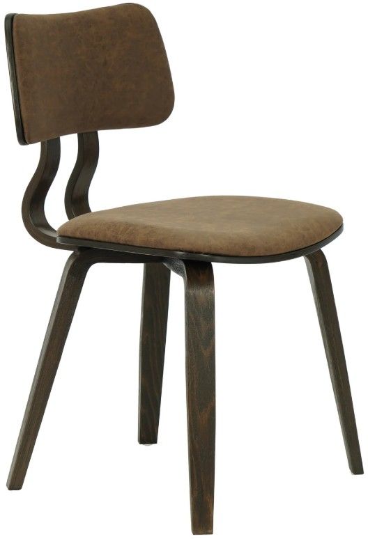 Armen Living Jaguar 2-Piece Espresso/Vintage Dark Brown Dining Chair Set-0