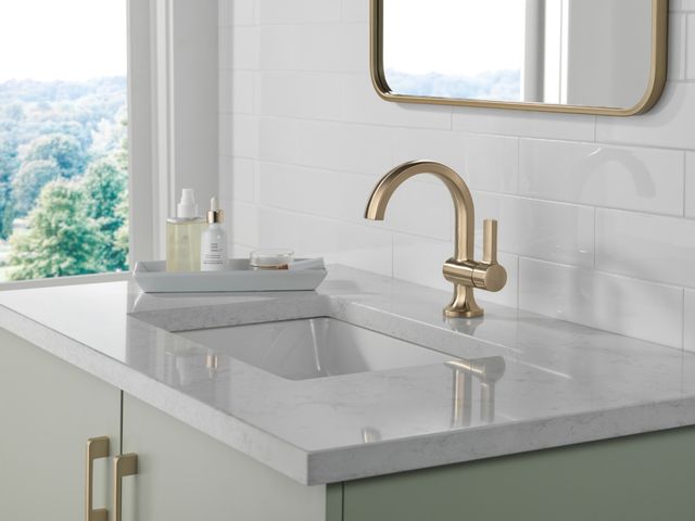 Delta Albion™ Champagne Bronze Single Handle Bathroom Faucet-4
