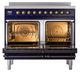 Ilve® Nostalgie II Noblesse 40'' Midnight Blue Pro Style Induction Range with Burnished Trim-2