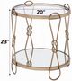 ACME Furniture Zekera Mirrored End Table with Champagne Base-2