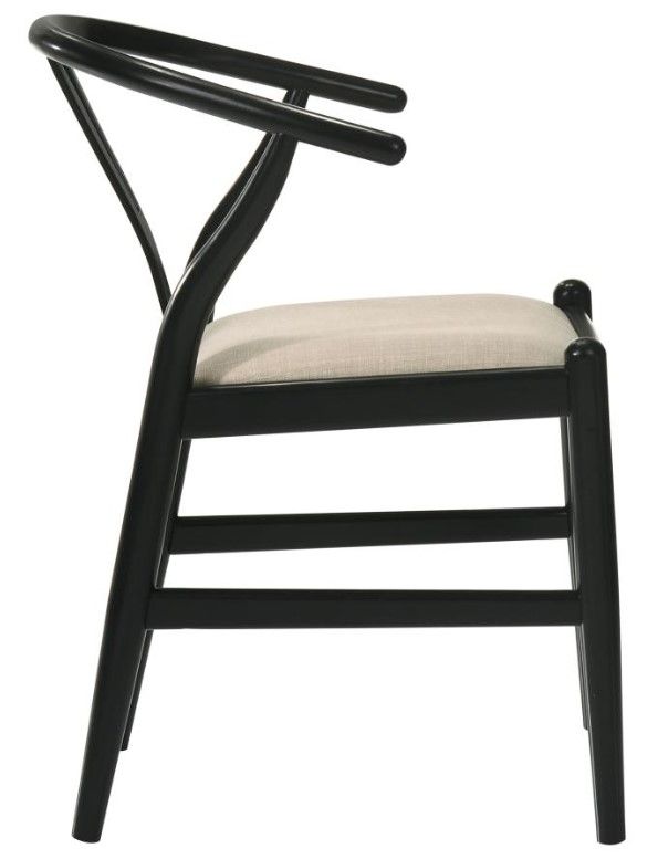 Coaster® Dinah Black Wishbone Dining Side Chair -2