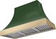 AGA Cascade 48" Cornwall Green Wall Mounted Range Hood  with Brushed Brass Trim-0