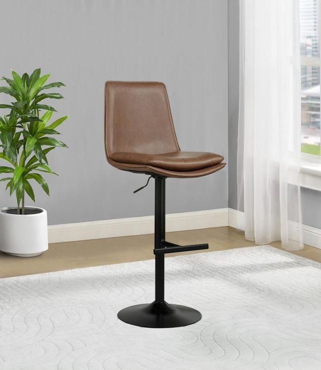 Coaster® Eldridge Coffee Upholstered Adjustable Bar Stool-1