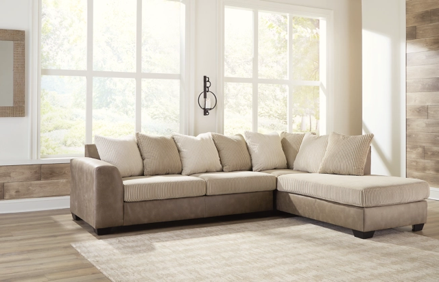 Signature Design by Ashley® Keskin 2-Piece Sand Right-Arm Facing Sofa Sectional and Chaise-2