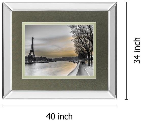 Classy Living Assaf Frank River Seine And The Eiffel Tower Wall Art-2