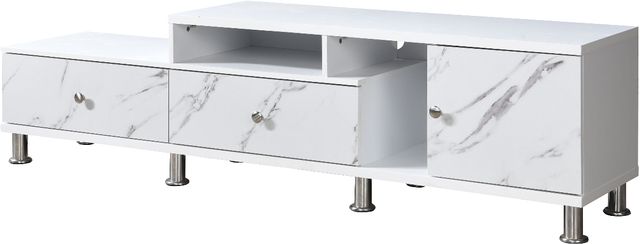 Crown Mark Tessa White TV Stand-2