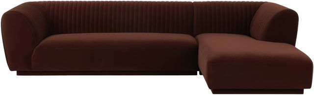 Moe's Home Collection Zandro 2-Piece Warm Brown Right-Arm Facing Sectional and Chaise-1