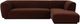 Moe's Home Collection Zandro 2-Piece Warm Brown Right-Arm Facing Sectional and Chaise-1