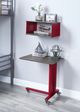 ACME Furniture Cargo Brown Accent Table with Red Base-1