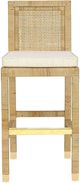 TOV Furniture Amara Cream/Natural Rattan Bar Stool-3