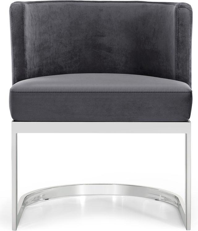 Meridian Furniture Gianna Gray/Chrome Velvet Dining Chair-3