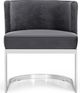 Meridian Furniture Gianna Gray/Chrome Velvet Dining Chair-3