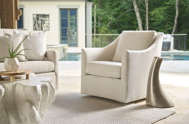 Universal Explore Home™ Customizable Walter Fabric Outdoor Swivel Chair-1