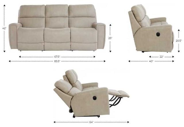 La-Z-Boy® Apollo Toast Manual Reclining Sofa-2