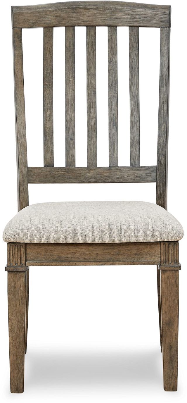 Signature Design by Ashley® Markenburg Beige/Brown Slat Back Dining Chair-1