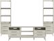 Elements International Westland 3-Piece Almond Entertainment Unit with 71" TV Console-0