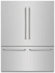 ZLINE Autograph Edition 60" 32.2 Cu. Ft. Stainless Steel with Graphite Gray Interior and Polished Nickel Helix Handles French Door Built-In Bottom Freezer Refrigerator with Water Dispenser and Ice Maker -0