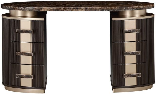 Michael Amini® West Kensington Medium Espresso Vanity Desk-1
