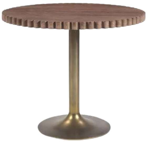 Moe's Home Collection Nomi Brown Coffee Table with Antiqued Brass Base-0