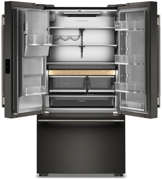 KitchenAid® 36" 23.1 Cu. Ft. Black Ore Counter Depth French Door Refrigerator with Intelligent Auto Fill-1