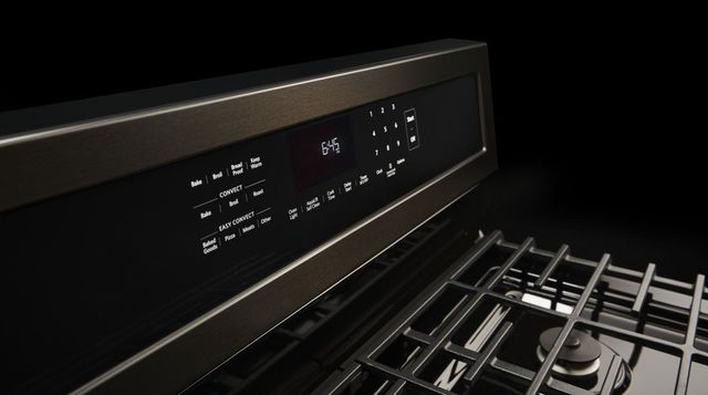 KitchenAid® 30" Black Stainless Steel Freestanding Gas Range-4