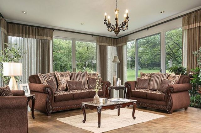Furniture of America® Tabitha Brown Chair-1