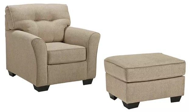 Benchcraft® Ardmead 2-Piece Putty Chair and Ottoman Set-0