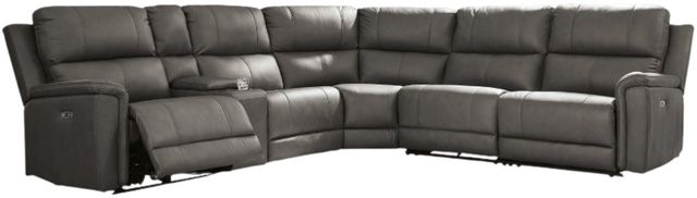 Signature Design by Ashley® Bleckley 6-Piece Anchor L-Shape Power Reclining Sectional with Console-0