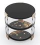 Caracole® Go Around It Caracole Classic Tuxedo Black Side Table with Acrylic Post -2