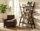 International Furniture Direct Moka Brown Etagere Bookcase-1