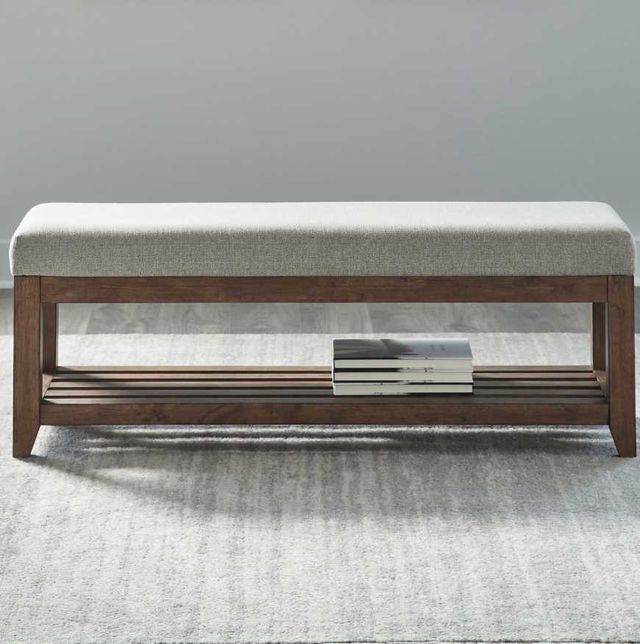 Liberty Furniture Shaker Lakes Harvest Brown/Taupe Bed Bench-1