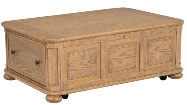 Legacy Classic Nolan Dusted Barley Lift Top Cocktail Table with Casters-0