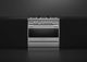 Fisher & Paykel 36" Brushed Stainless Steel with Black Glass Pro Style Natural Gas Range-5