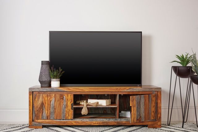 Coaster® Sheesham Grey 50" TV Console-1