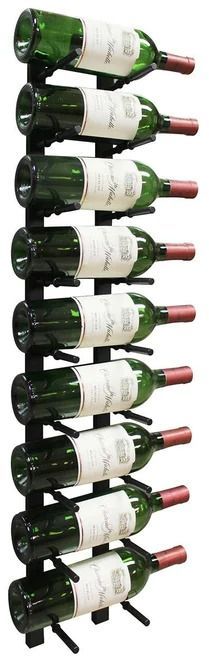 Vinotemp® Epicureanist 9 Bottle Black Peg Wine Rack -4