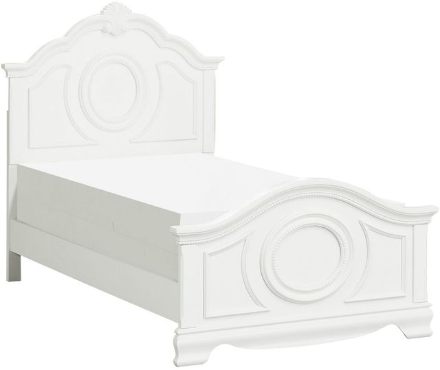 Homelegance® Lucida White Twin Panel Bed-0