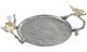 A & B Home Alvada Silver Small Round Decorative Tray-0